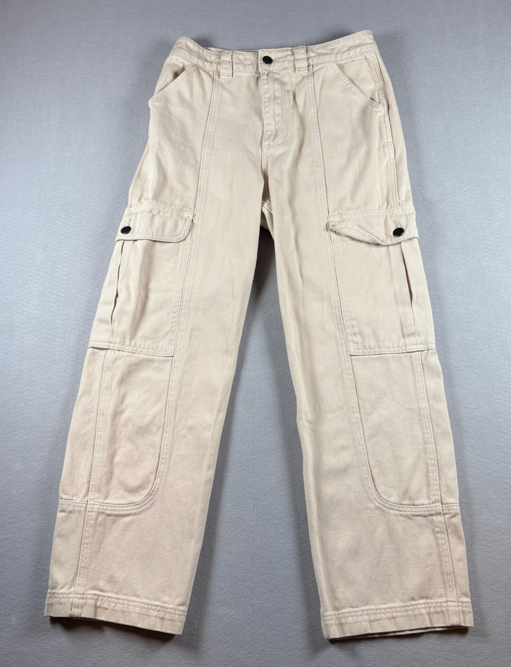 Billabong Wall To Wall Women's Size 27 Khaki Cargo Pants Wide Leg